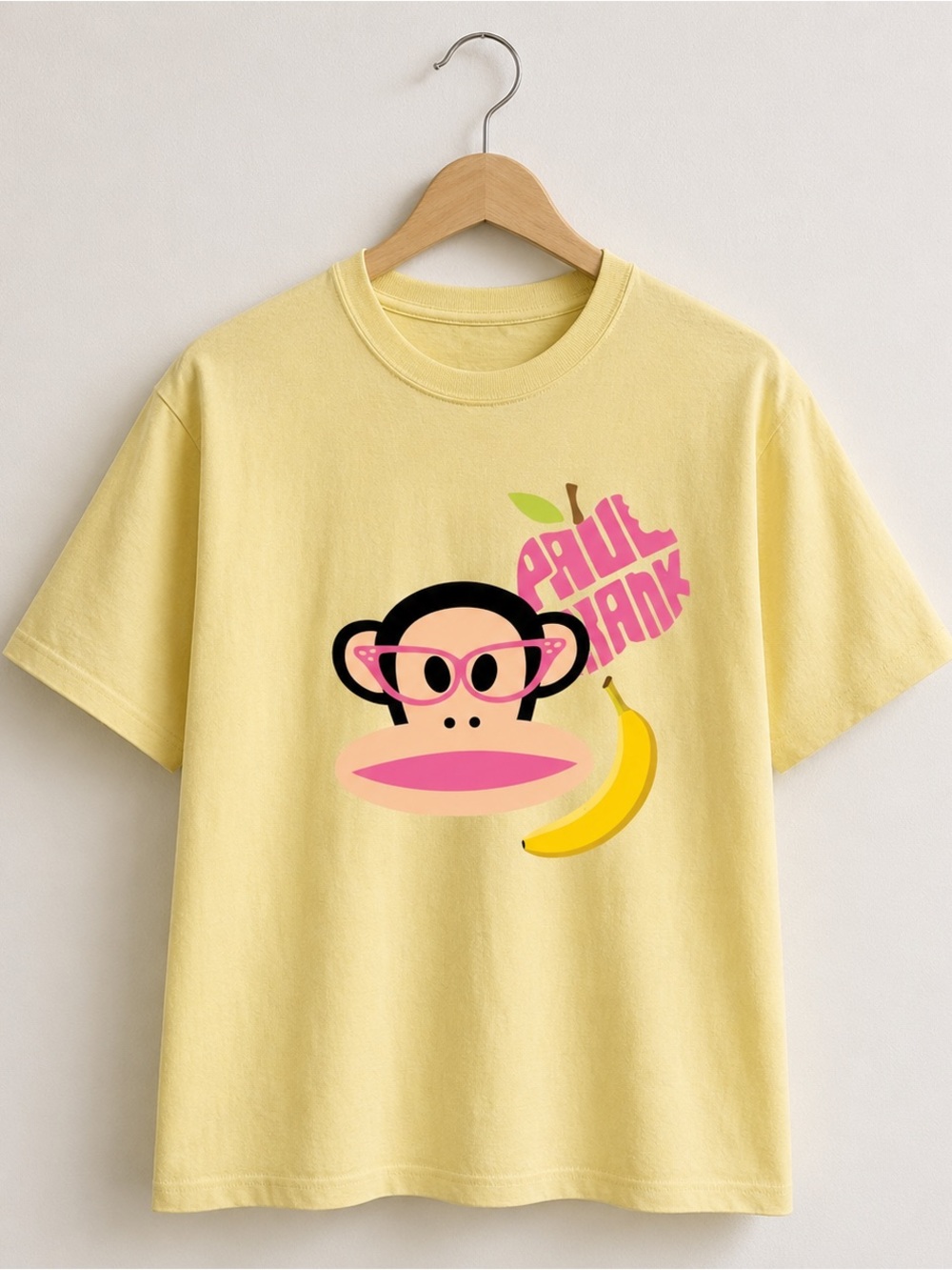 Gildan Yellow Paul Frank Monkey Graphic Tee